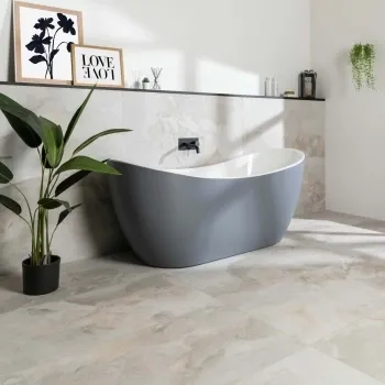 Slate Way Light Grey Matt Porcelain Wall and Floor Tile
