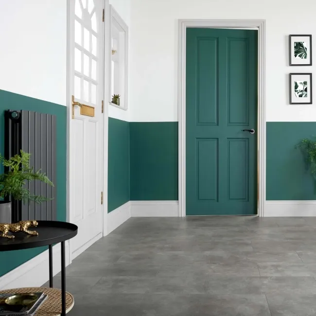 Concrete Effect Grey Tile Luxury Click Vinyl Flooring 5mm