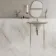 Classic White Onyx Marble Effect Polished Porcelain Tile