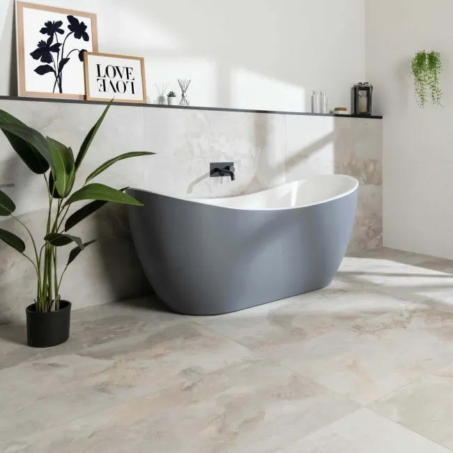 Slate Way Light Grey Matt Porcelain Wall and Floor Tile