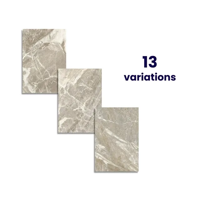 Chantal Greige Marble Effect Matt Porcelain Large Outdoor Slab Tile