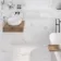 Carrara White Gloss Marble Effect Rectified Vitrified Ceramic Floor Tile