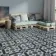 Devon Blue Victorian Patterned Matt Ceramic Floor Tile