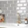 Metro Retro Bevelled Smokey Grey Gloss Wall Tile