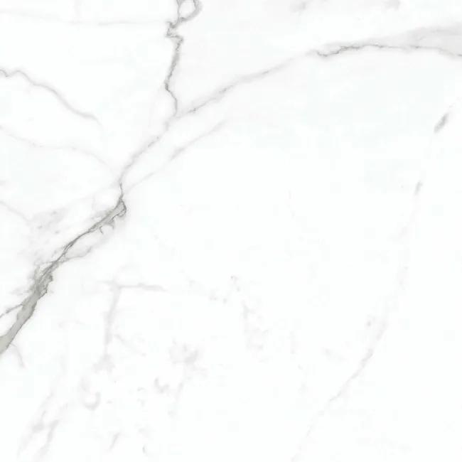 Carrera White Marble Effect Rectified Matt Porcelain Floor Tile