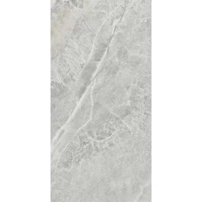Electra Light Grey Crystal Marble Effect Polished Porcelain Tile