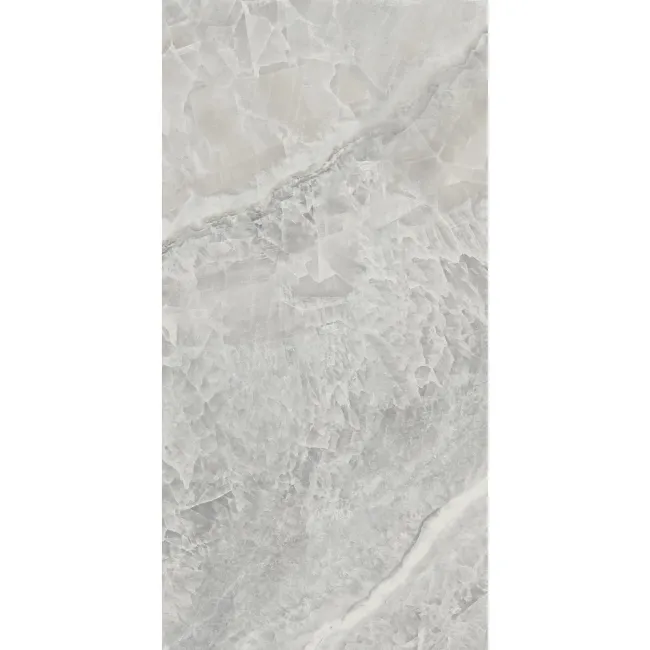Electra Light Grey Crystal Marble Effect Polished Porcelain Tile