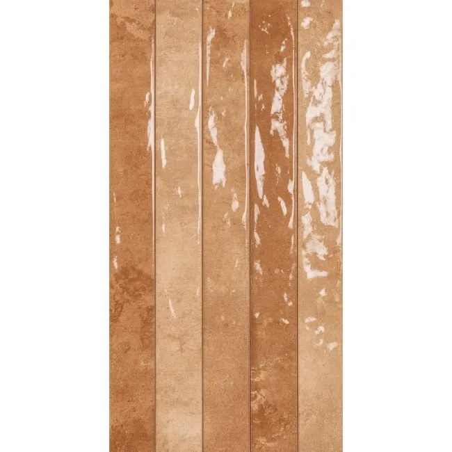 Ponto Teracotta Stone Effect Gloss Ceramic Wall Tile