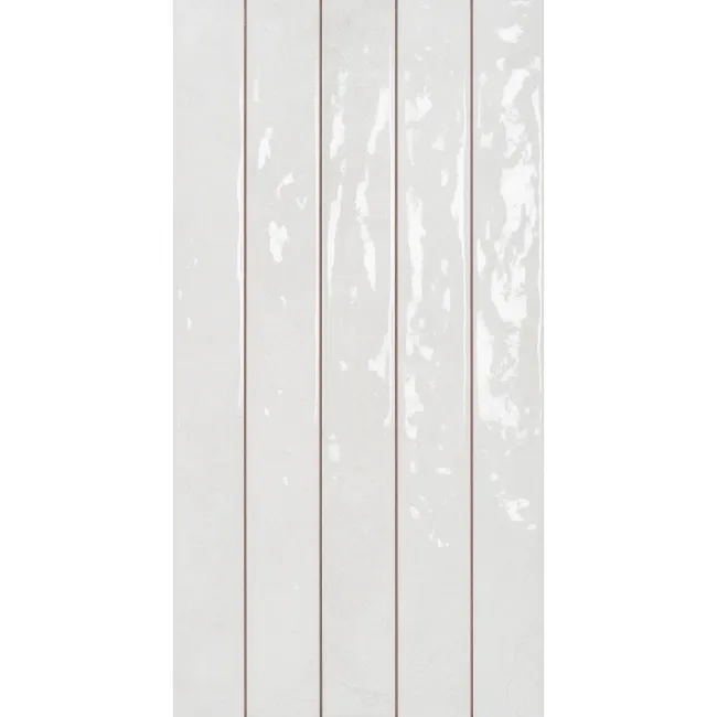 Ponto White Stone Effect Gloss Ceramic Wall Tile