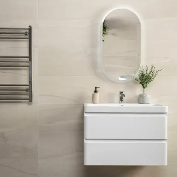 Burlington Stone Effect Cream Matt Ceramic Wall Tile