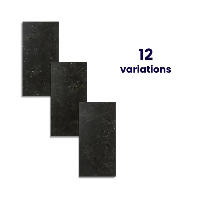 Neeko Black Stone Effect Matt Porcelain Tile