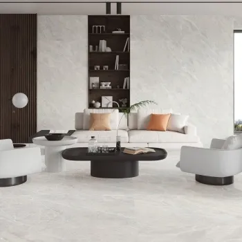 Electra Light Grey Crystal Marble Effect Polished Porcelain Tile
