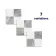 Marble Chess Effect Grey & White Matt Porcelain Tile