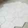 Cipriani Hexagon White Marble Effect Matt Porcelain Wall and Floor Tile