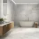 Lumiere Golden Grey Marble Effect Large Matt Vitrified Ceramic Tile