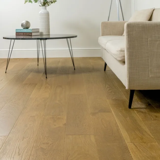 Delamere Smoked Brushed Oak Engineered Wood Flooring 13x150mm Oiled