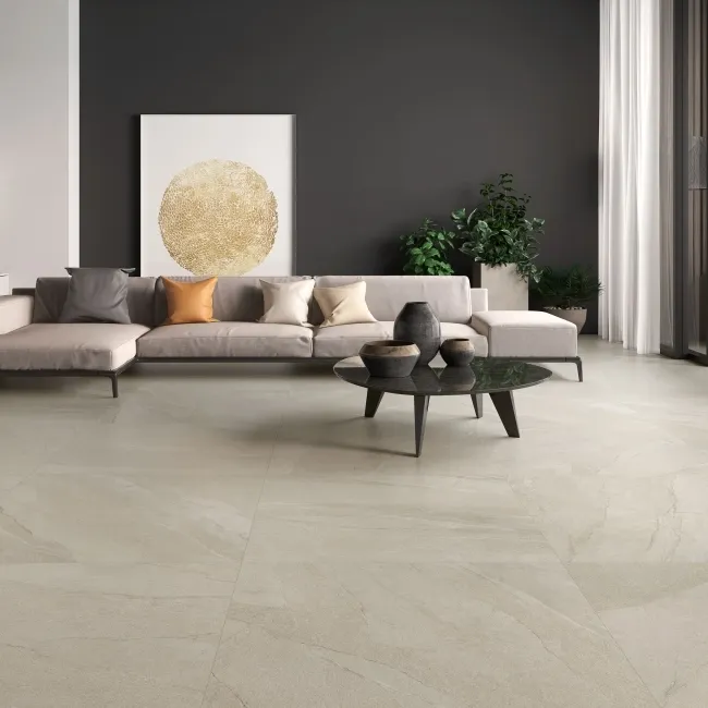 Halley Beige Slate Effect Matt Large Porcelain Floor Tile