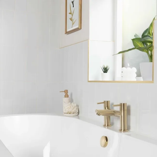 Linear Gloss Wall White Metro Tiles