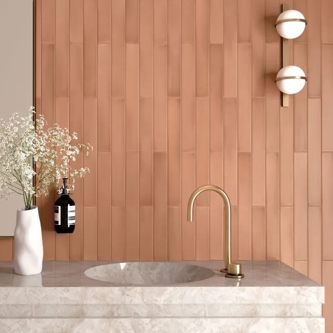 Massimo Terracotta Brick Effect Matt Ceramic Wall Tile