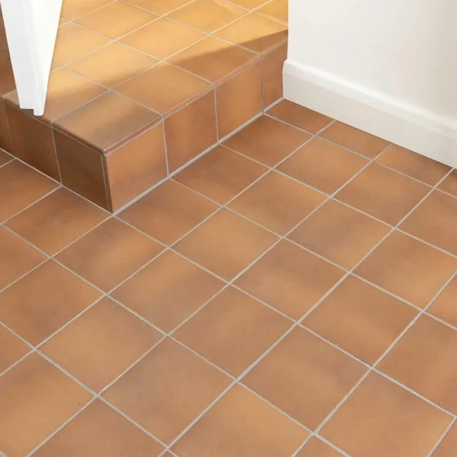 Quarry Brown Charred Effect Natural Clay REX Round Edge Matt Corner Tile