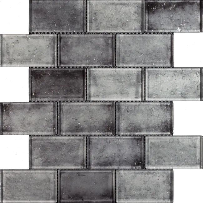Raindrop Grey Glass Mosaic 300x300