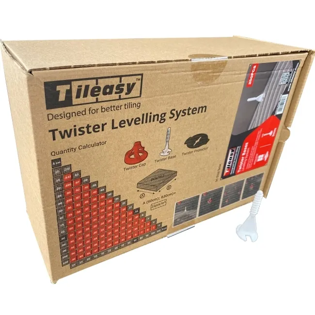 Tileasy 2mm Twister Leveling Spacer Base - Pack of 200