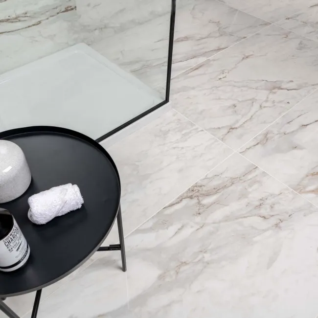 The Room Cream Italian Polished Porcelain Wall and Floor Tiles