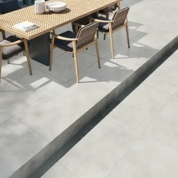 Etna Light Grey Concrete Effect Matt Porcelain Outdoor Slab