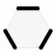 Fusion White Marble Effect & Black Border Hexagon Tile