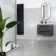 Galaxy Smoke Grey Stone Effect Semi Polished Porcelain Wall and Floor Tile