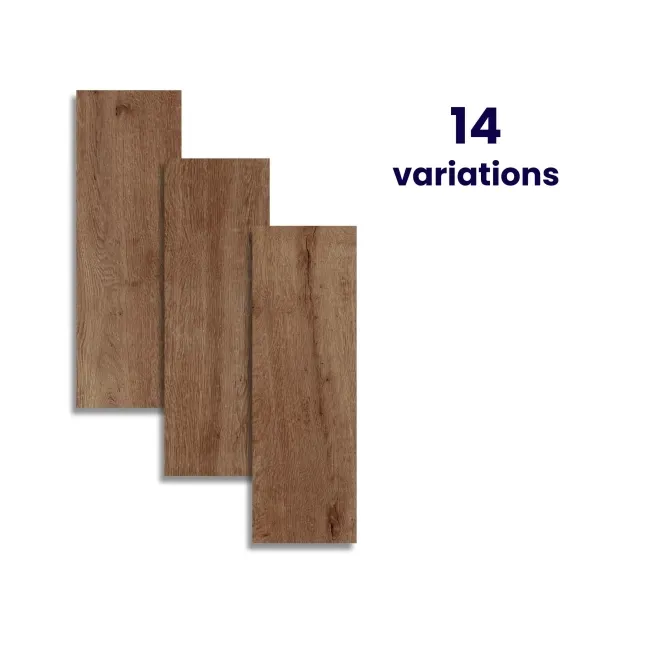 Forest Brown Oak Wood Effect Matt Ceramic Floor Tile