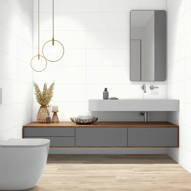 White Plain Matt Ceramic Wall Tile