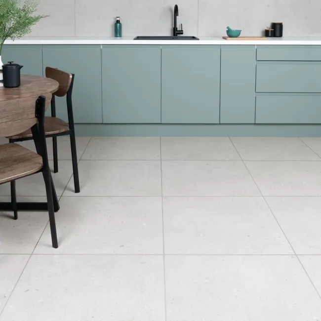 Flakestone Greige Concrete Effect Matt Porcelain Floor Tile