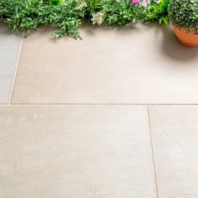 Raj Green Sandstone Effect Matt Large Porcelain Outdoor Slab