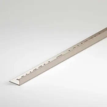 10mm Brushed Chrome Square Edge Metal Trim