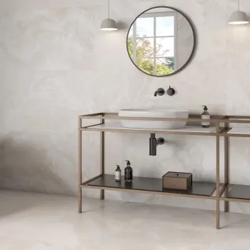 Volcanic Ivory Marble Effect Matt Porcelain Tile