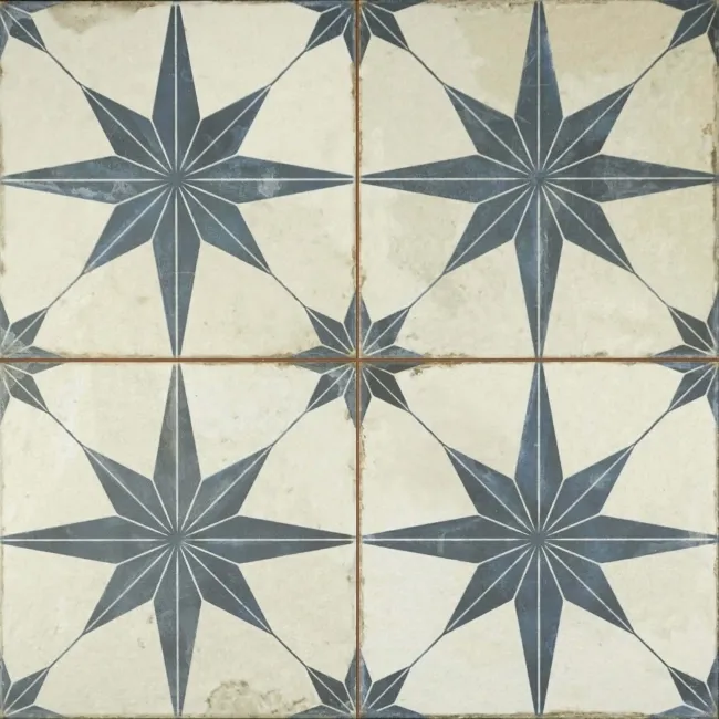 Metropolis Star Indigo Wall and Floor Tiles