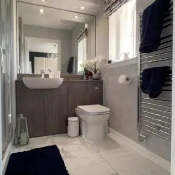 Carrara White Gloss Marble Effect Rectified Vitrified Ceramic Floor Tile