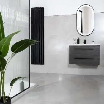 Galaxy Smoke Grey Stone Effect Semi Polished Porcelain Wall and Floor Tile