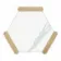 Fusion White Marble Effect & Oak Border Hexagon Tile