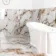 Napoli Bronze White Marble Effect Polished Porcelain Tile