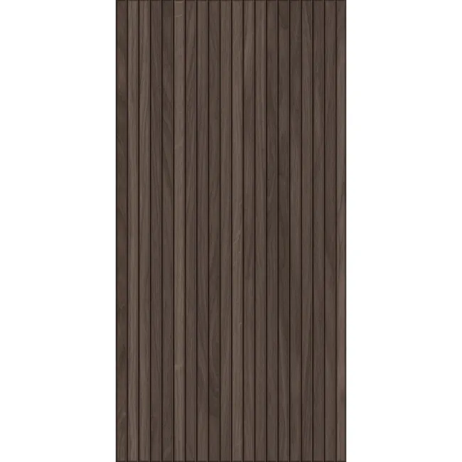 Mocha Slatted Wood Effect Matt Ceramic Wall Tile