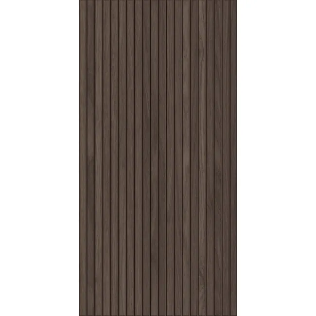 Mocha Slatted Wood Effect Matt Ceramic Wall Tile