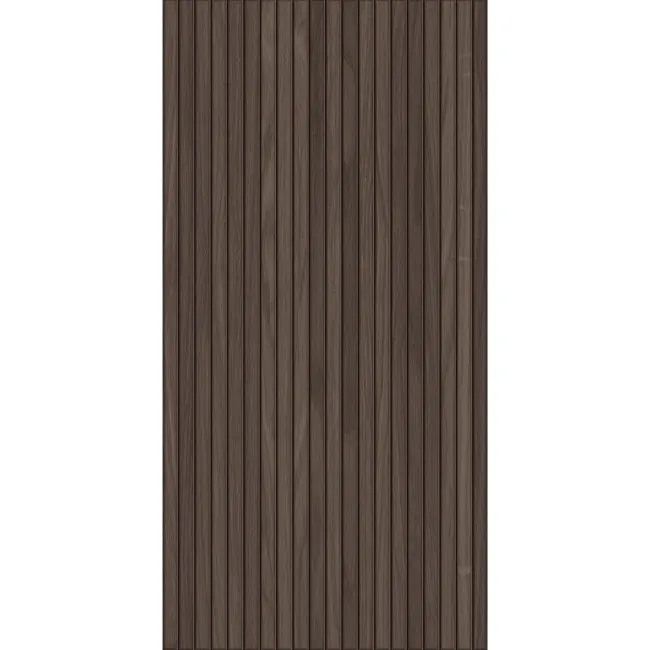 Mocha Slatted Wood Effect Matt Ceramic Wall Tile