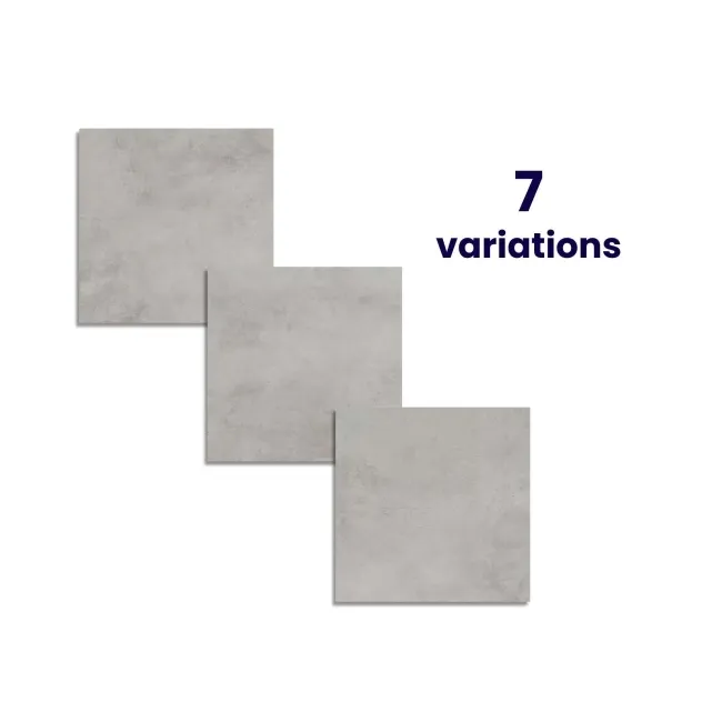 Clinquer Grey Polished Concrete Effect Porcelain Floor Tile