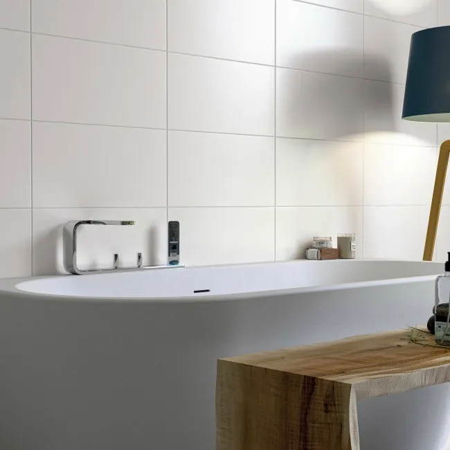 Flat White Matt Ceramic Wall Tile 250x500