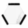 Fusion White Marble Effect & Black Border Hexagon Tile