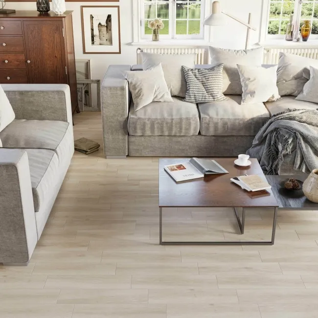 Baron Light Oak Wood Effect Matt Porcelain Floor Tile