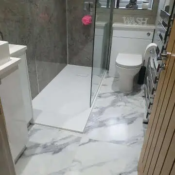 Marble Deluxe White Tile Luxury Click Vinyl Flooring 6mm