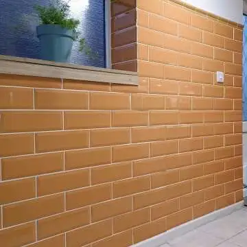 Gloss Wall Orange Metro Tiles